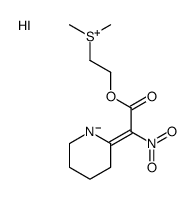 dimethyl-[2-(2-nitro-2-piperidin-2-ylideneacetyl)oxyethyl]sulfanium,iodide Structure