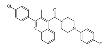 [2-(4-chlorophenyl)-3-methylquinolin-4-yl]-[4-(4-fluorophenyl)piperazin-1-yl]methanone结构式