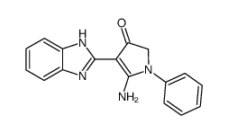 5-amino-4-(1H-benzimidazol-2-yl)-1-phenyl-1,2-dihydro-3H-pyrrol-3-one结构式