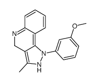 1-(3-methoxyphenyl)-3-methyl-2,4-dihydropyrazolo[4,3-c]quinoline结构式