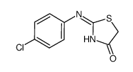 (E)-2-((4-chlorophenyl)imino)thiazolidin-4-one structure