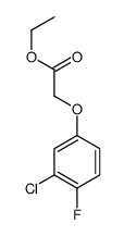 ethyl 2-(3-chloro-4-fluorophenoxy)acetate结构式