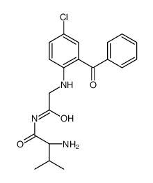 (2S)-2-amino-N-[2-(2-benzoyl-4-chloroanilino)acetyl]-3-methylbutanamide Structure