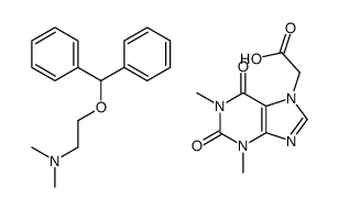 2-benzhydryloxy-N,N-dimethylethanamine,2-(1,3-dimethyl-2,6-dioxopurin-7-yl)acetic acid Structure