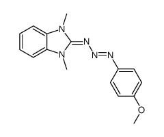 trans-p-Methoxyphenyl-3(3-methylbenzthiazolinyliden-(2))-triazen结构式