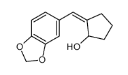 (2E)-2-(1,3-benzodioxol-5-ylmethylidene)cyclopentan-1-ol结构式