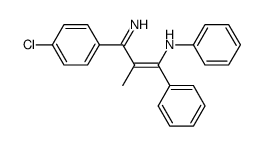 3-imino-1,N-diphenyl-2-methyl-3-(4-chlorophenyl)prop-1-enylamine Structure