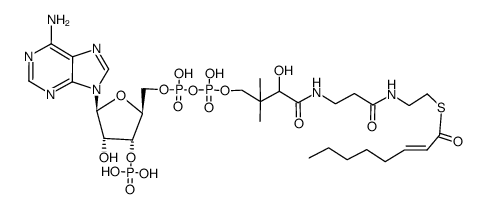 trans-2-octenoyl-CoA结构式