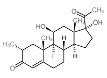 (2R,8S,9R,10S,11S,13S,14S,17R)-17-acetyl-9-fluoro-11,17-dihydroxy-2,10,13-trimethyl-1,2,6,7,8,11,12,14,15,16-decahydrocyclopenta[a]phenanthren-3-one结构式