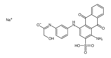 sodium 1-amino-9,10-dihydro-4-[[3-[(hydroxyacetyl)amino]phenyl]amino]-9,10-dioxoanthracene-2-sulphonate structure