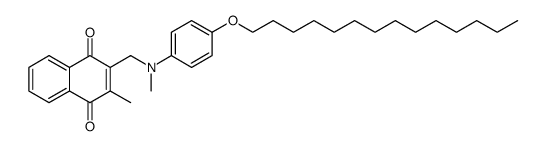 2-Methyl-3-{[methyl-(4-tetradecyloxy-phenyl)-amino]-methyl}-[1,4]naphthoquinone Structure