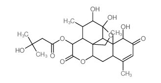 Picras-3-ene-2,16-dione,11,20-epoxy-1,11,12-trihydroxy-15-(3-hydroxy-3-methyl-1-oxobutoxy)-, (1b,11b,12a,15b)- (9CI)结构式