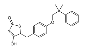 5-[[4-(2-methyl-2-phenylpropoxy)phenyl]methyl]-1,3-thiazolidine-2,4-dione Structure