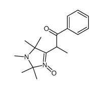 1,2,2,5,5-pentamethyl-4-(2-benzoylethyl-2)-3-imidazoline-3-oxide结构式