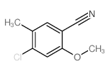 4-氯-2-甲氧基-5-甲基苯甲腈结构式