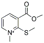 3-(METHOXYCARBONYL)-1-METHYL-2-(METHYLSULFANYL)PYRIDINIUM结构式