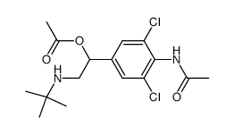 4-Acetamido-α-[(tert-butylamino)methyl]-3,5-dichlorobenzyl alcohol acetate Structure