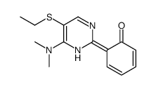 6-[6-(dimethylamino)-5-ethylsulfanyl-1H-pyrimidin-2-ylidene]cyclohexa-2,4-dien-1-one结构式