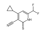 4-CYCLOPROPYL-6-DIFLUOROMETHYL-2-MERCAPTO-NICOTINONITRILE structure