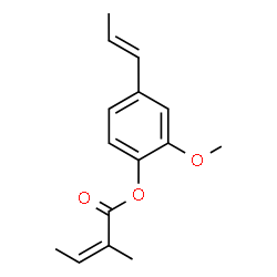 (E)-2-methoxy-4-(1-propenyl)phenyl 2-methylisocrotonate Structure