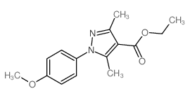 ETHYL 1-(4-METHOXYPHENYL)-3,5-DIMETHYL-1H-PYRAZOLE-4-CARBOXYLATE结构式