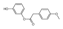 (4-methoxyphenyl)acetic acid-3-hydroxyphenyl ester Structure