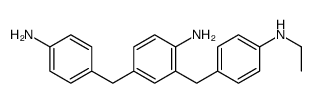 4-[(4-aminophenyl)methyl]-2-[[4-(ethylamino)phenyl]methyl]aniline structure