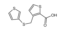 3-(thiophen-3-ylsulfanylmethyl)thiophene-2-carboxylic acid Structure