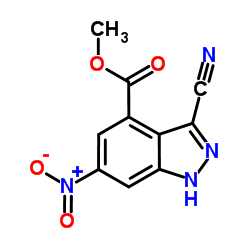 Methyl 3-cyano-6-nitro-1H-indazole-4-carboxylate picture