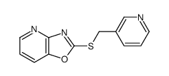 2-(pyridin-3-ylmethylsulfanyl)-[1,3]oxazolo[4,5-b]pyridine结构式