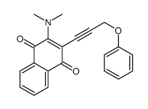 2-(dimethylamino)-3-(3-phenoxyprop-1-ynyl)naphthalene-1,4-dione结构式