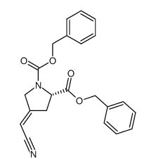 (2S)-4-cyanomethylenepyrrolidine-1,2-dicarboxylic acid dibenzyl ester Structure