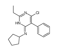 6-chloro-N-cyclopentyl-2-ethyl-5-phenylpyrimidin-4-amine Structure