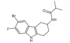 N-(6-bromo-7-fluoro-2,3,4,9-tetrahydro-1H-carbazol-3-yl)-isobutyramide结构式