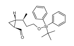 trans-(1S,2R)-2-[(S)-3-(tert-butyldiphenylsilanyloxy)-1-methylpropyl]cyclopropanecarbaldehyde结构式