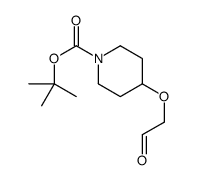 4-(2-氧代乙氧基)哌啶-1-羧酸叔丁酯结构式