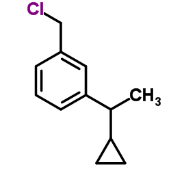 1-(Chloromethyl)-3-(1-cyclopropylethyl)benzene结构式