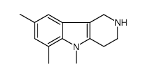 5,6,8-trimethyl-1,2,3,4-tetrahydropyrido[4,3-b]indole结构式