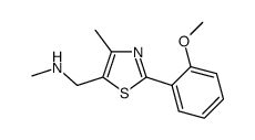 [2-(2-Methoxy-phenyl)-4-methyl-thiazol-5-ylmethyl]-methyl-amine Structure