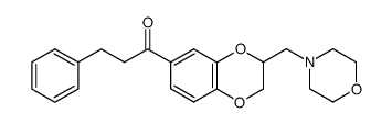 1-(3-morpholin-4-ylmethyl-2,3-dihydro-benzo[1,4]dioxin-6-yl)-3-phenyl-propan-1-one结构式