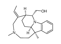 4,7-dimethyl-2,7-dihydro-1,16-cyclo-3,4-seco-coryn-19-en-17-ol结构式