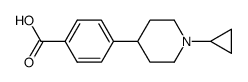 4-(1-cyclopropylpiperidin-4-yl)benzoic acid结构式