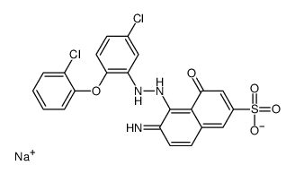 2-Naphthalenesulfonic acid, 6-amino-5-5-chloro-2-(2-chlorophenoxy)phenylazo-4-hydroxy-, monosodium salt结构式