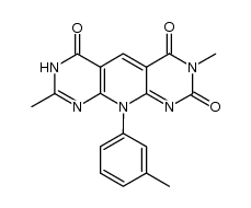 3,8-dimethyl-10-(m-tolyl)pyrido[2,3-d:6,5-d']dipyrimidine-2,4,6(3H,7H,10H)-trione结构式