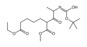 2-[2-(N-Boc-amino)propionyl]heptanedioic Acid 7-Ethyl Ester 1-Methyl Ester Structure