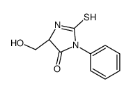 (5R)-5-(hydroxymethyl)-3-phenyl-2-sulfanylideneimidazolidin-4-one Structure