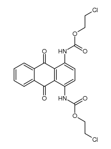 N,N'-(9,10-dioxo-9,10-dihydro-anthracene-1,4-diyl)-bis-carbamic acid bis-(2-chloro-ethyl ester)结构式