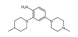 4-(4-甲基哌嗪-1-基)-2-(4-甲基哌啶-1-基)苯胺结构式