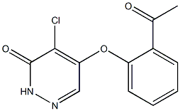 5-(2-acetylphenoxy)-4-chloropyridazin-3(2H)-one Structure