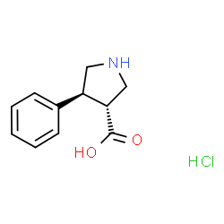 (+/-)-trans-4-Phenyl-pyrrolidine-3-carboxylicacid-HCl structure